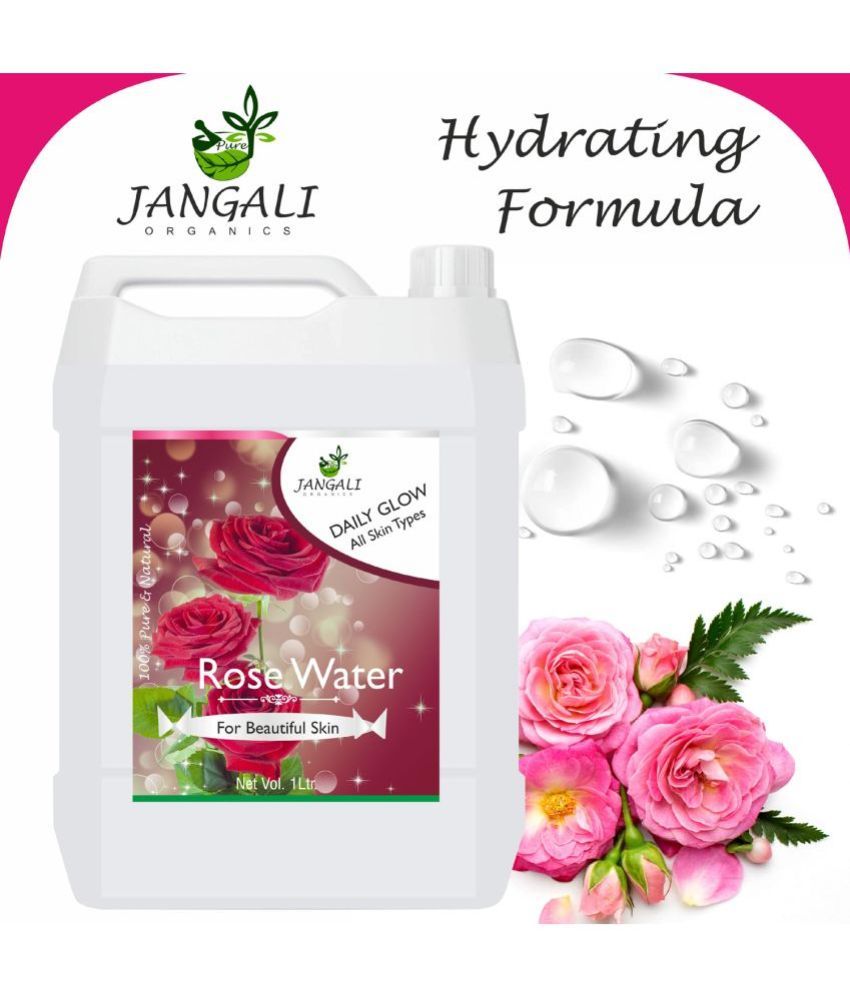     			PURE Jangali ORGANICS Rose water face toner for glowing skin for all skin type 1 LITER