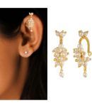 LUV FASHION Golden Danglers Earrings ( Pack of 1 )