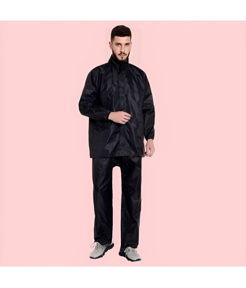     			AKTIF Black Polyester Men's Rain Suit ( Pack of 1 )