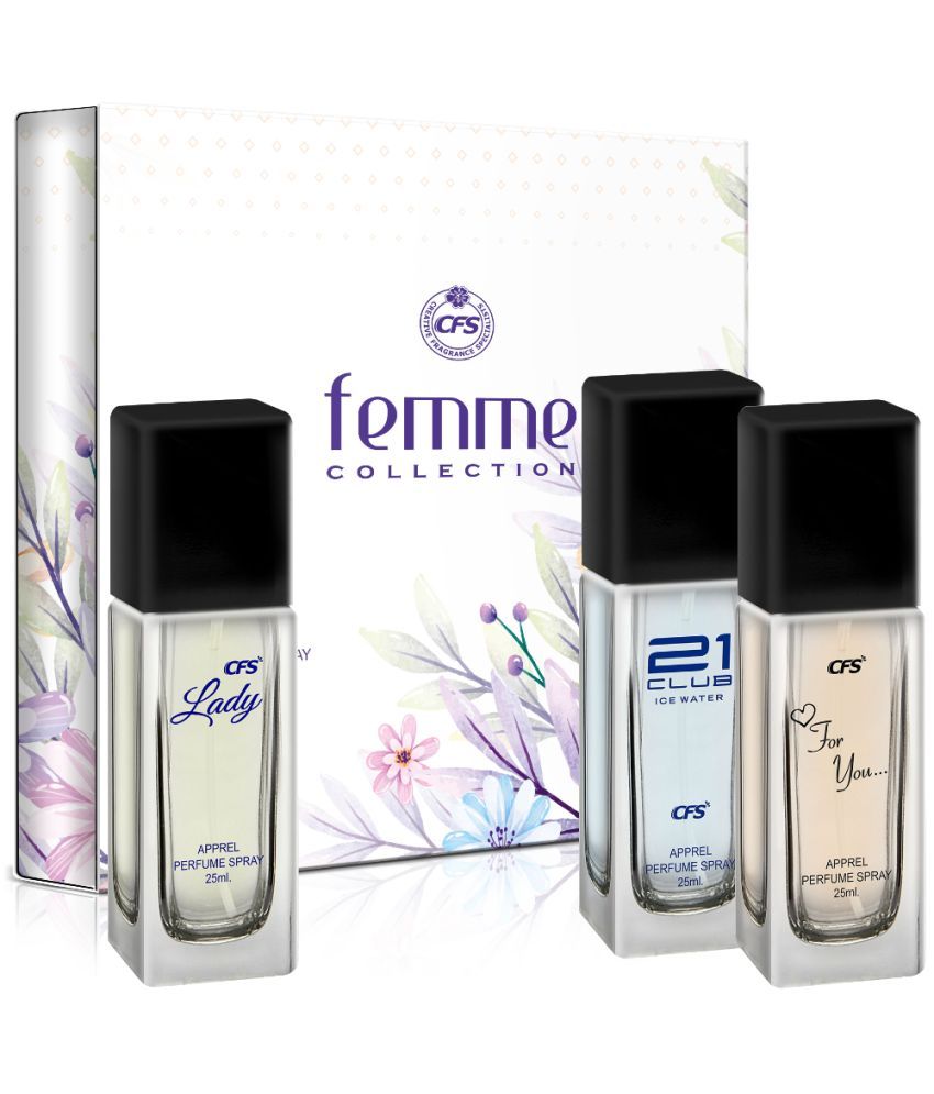     			CFS Femme Collection Unisex Perfume Gift Set For You, Lady, Ice Water 25ml Each