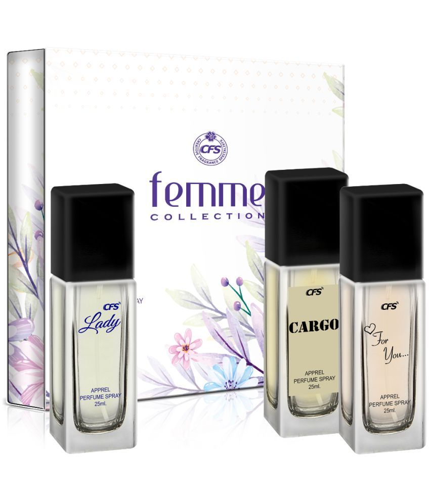     			CFS Femme Collection Unisex Perfume Gift Set For You, Lady, Cargo Khakhi 25ml Each