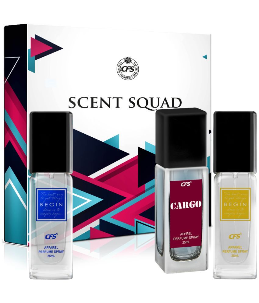     			CFS Scent Squad Unisex Perfume Gift Set Begin Blue, Begin Gold, Cargo Blue 25ml Each