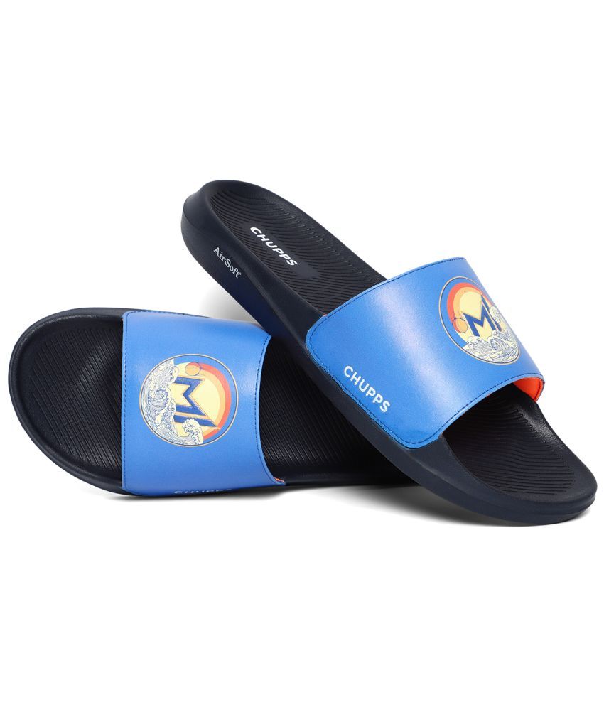     			CHUPPS Blue Men's Slide Flip Flop