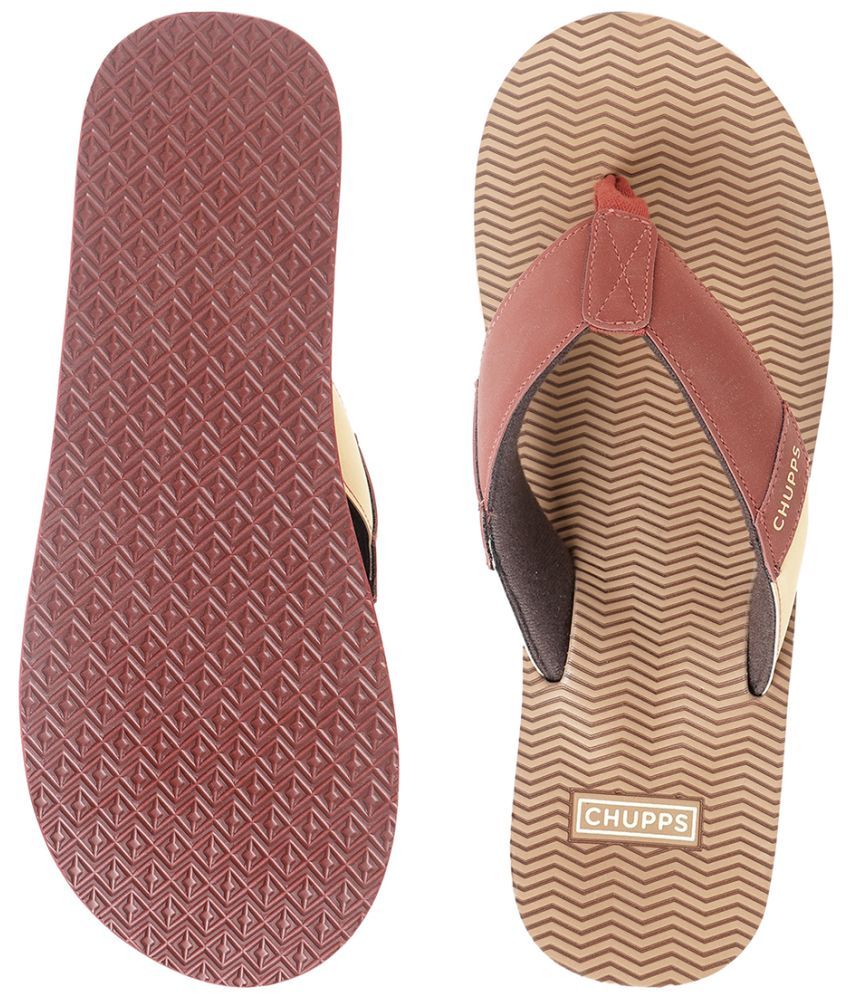     			CHUPPS Brown Men's Slide Flip Flop