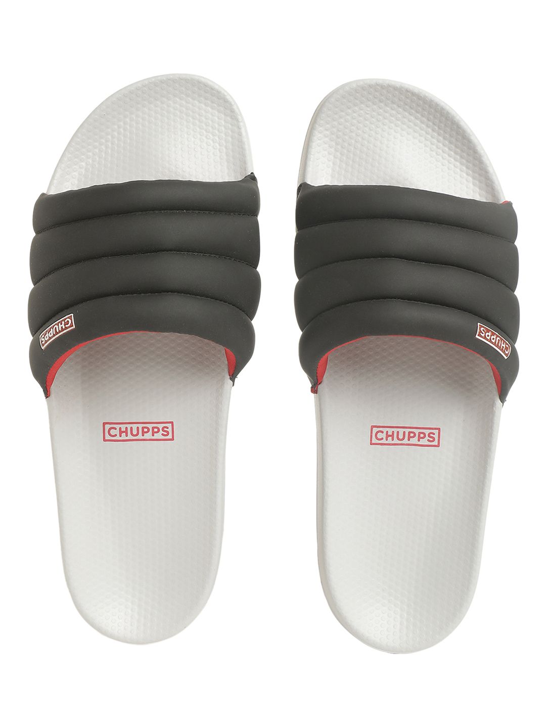     			CHUPPS Dark Grey Men's Slide Flip Flop