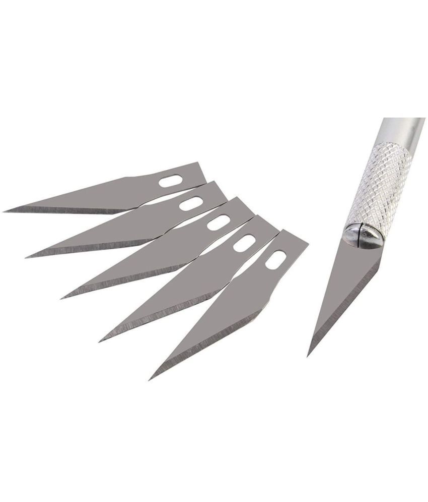     			ECLET Detail Pen Knife With 5 Interchangeable Sharp Blades For Carving/Mat Cutting &Paper Cutting (code 19