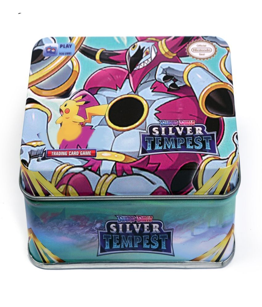     			FEDIFU Mini Poke-Moon SILVAR STRIKE Totally Surprising Card in Attractive Metal Tin Box