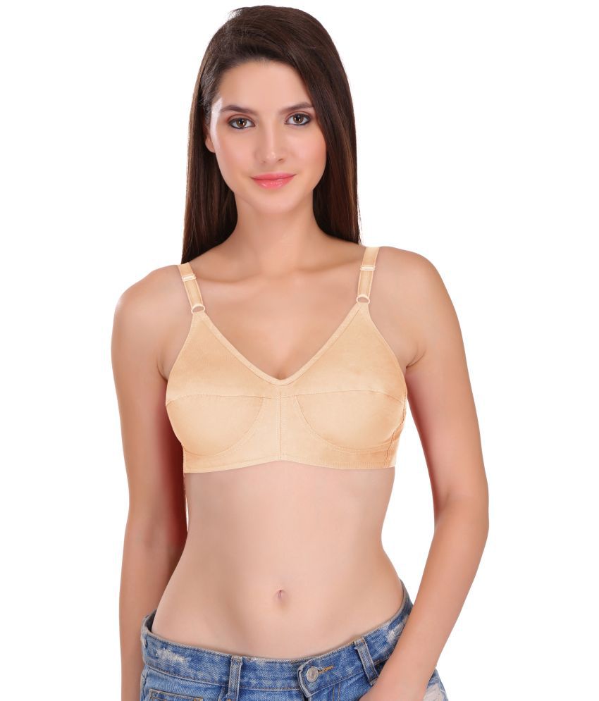     			Featherline Beige Cotton Blend Non Padded Women's Everyday Bra ( Pack of 1 )