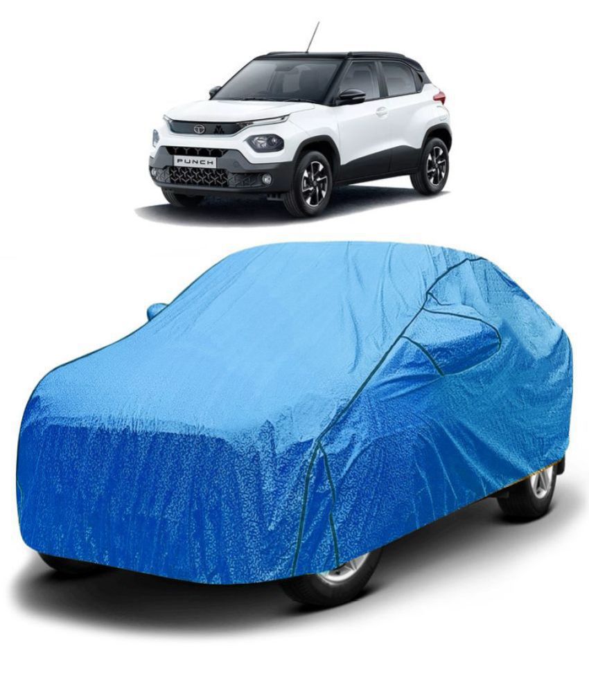     			GOLDKARTZ Car Body Cover for Tata PUNCH With Mirror Pocket ( Pack of 1 ) , Blue