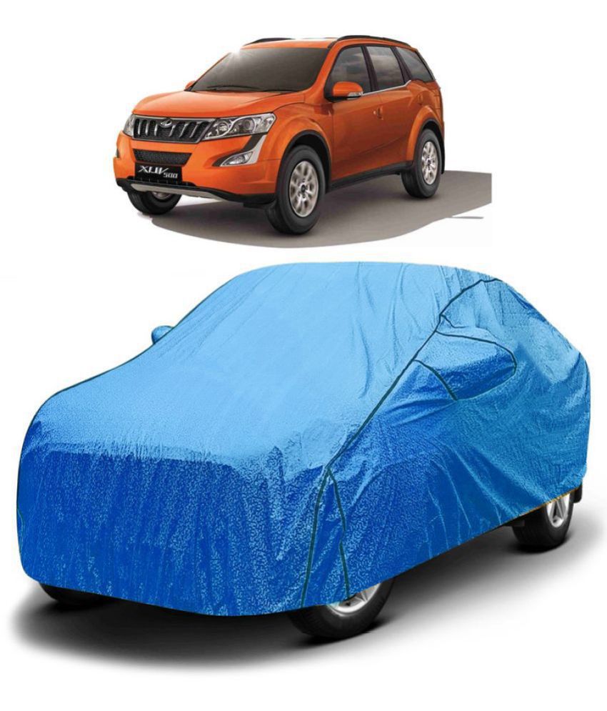    			GOLDKARTZ Car Body Cover for Mahindra XUV500 With Mirror Pocket ( Pack of 1 ) , Blue
