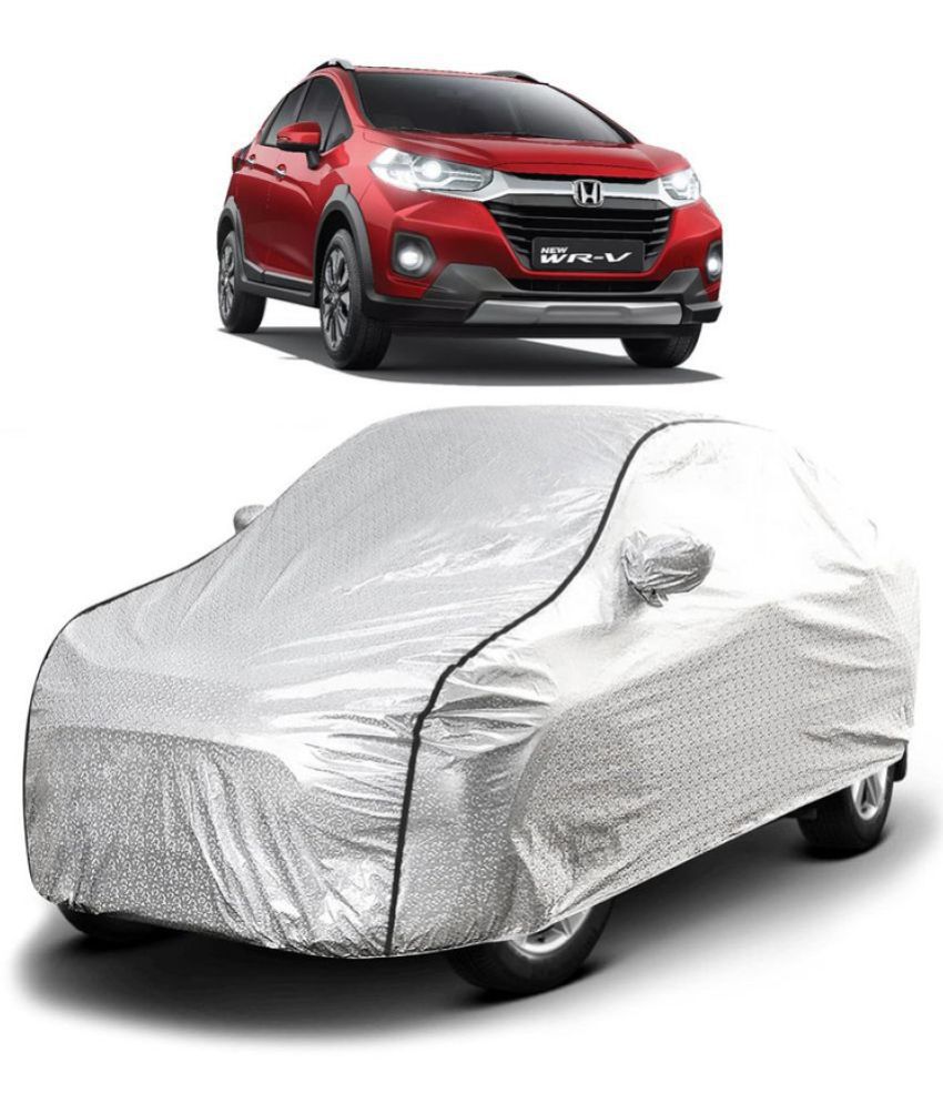     			GOLDKARTZ Car Body Cover for Honda WRV With Mirror Pocket ( Pack of 1 ) , Silver