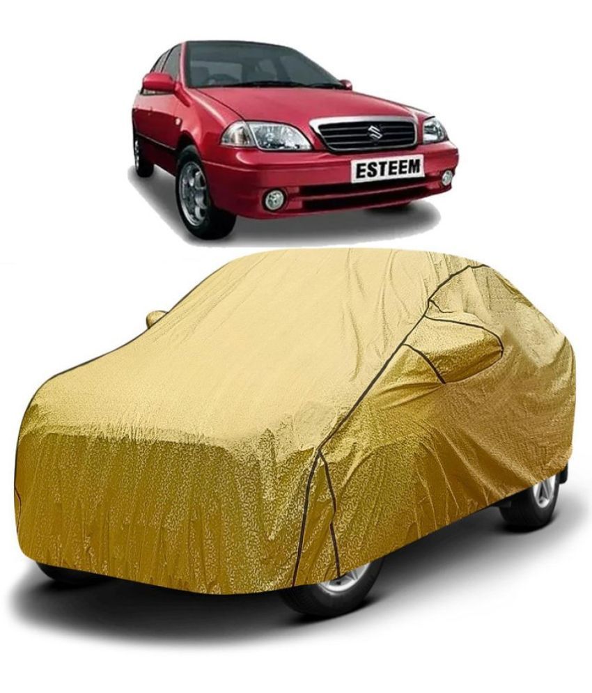     			GOLDKARTZ Car Body Cover for Maruti Suzuki Esteem With Mirror Pocket ( Pack of 1 ) , Golden