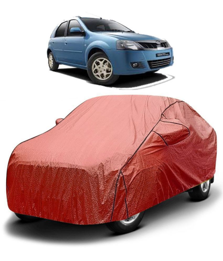     			GOLDKARTZ Car Body Cover for Mahindra Verito With Mirror Pocket ( Pack of 1 ) , Red