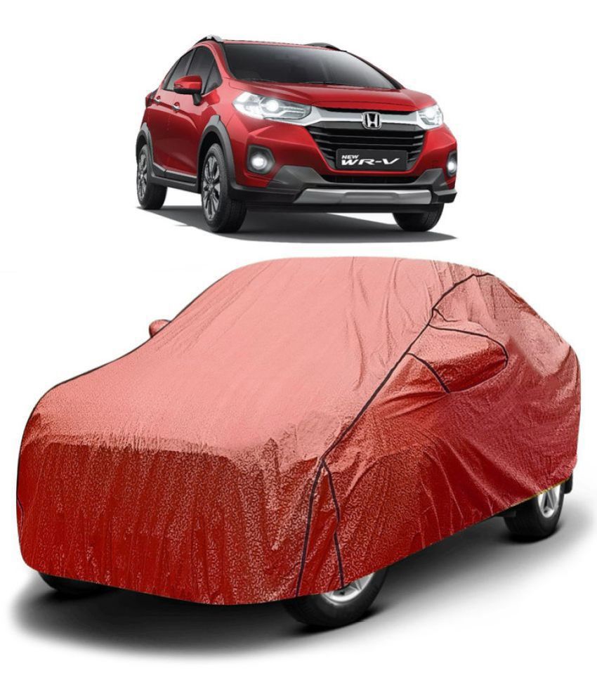     			GOLDKARTZ Car Body Cover for Honda WRV With Mirror Pocket ( Pack of 1 ) , Red