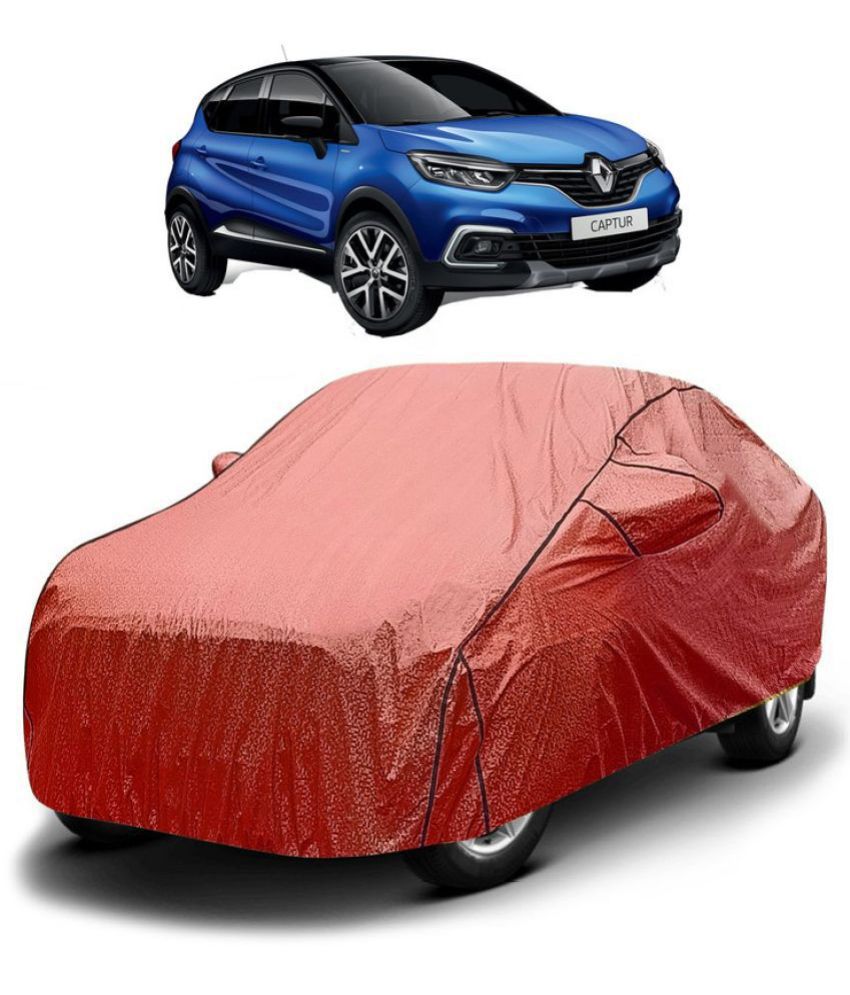     			GOLDKARTZ Car Body Cover for Renault All Car Models With Mirror Pocket ( Pack of 1 ) , Red