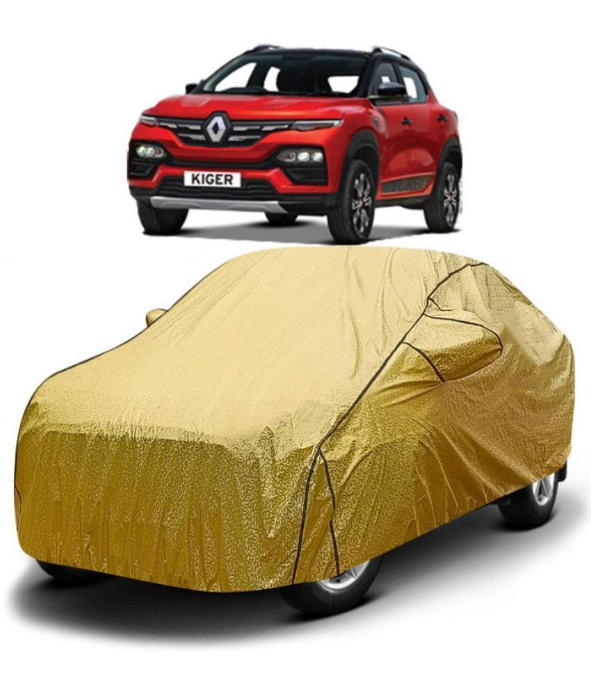     			GOLDKARTZ Car Body Cover for Renault All Car Models With Mirror Pocket ( Pack of 1 ) , Golden