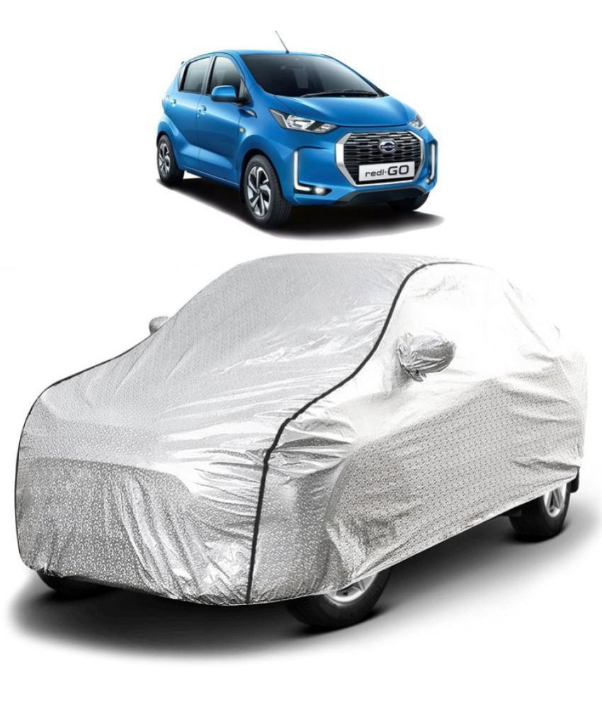     			GOLDKARTZ Car Body Cover for Datsun Redi Go With Mirror Pocket ( Pack of 1 ) , Silver