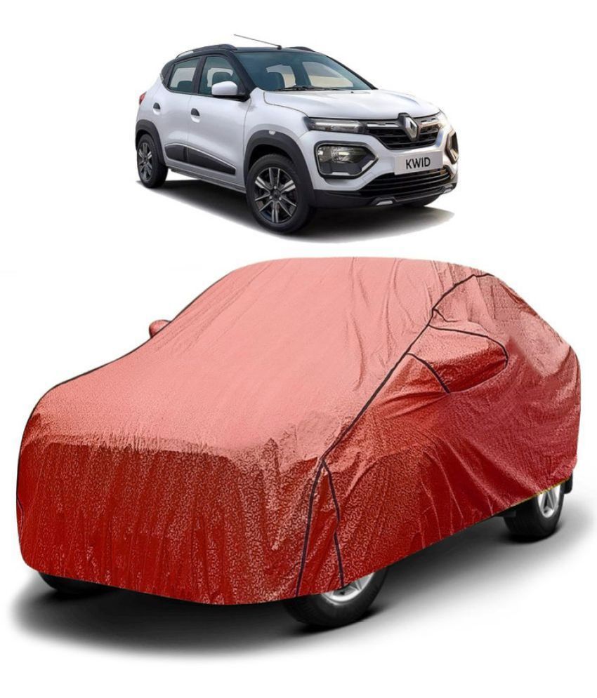     			GOLDKARTZ Car Body Cover for Renault Kwid With Mirror Pocket ( Pack of 1 ) , Red