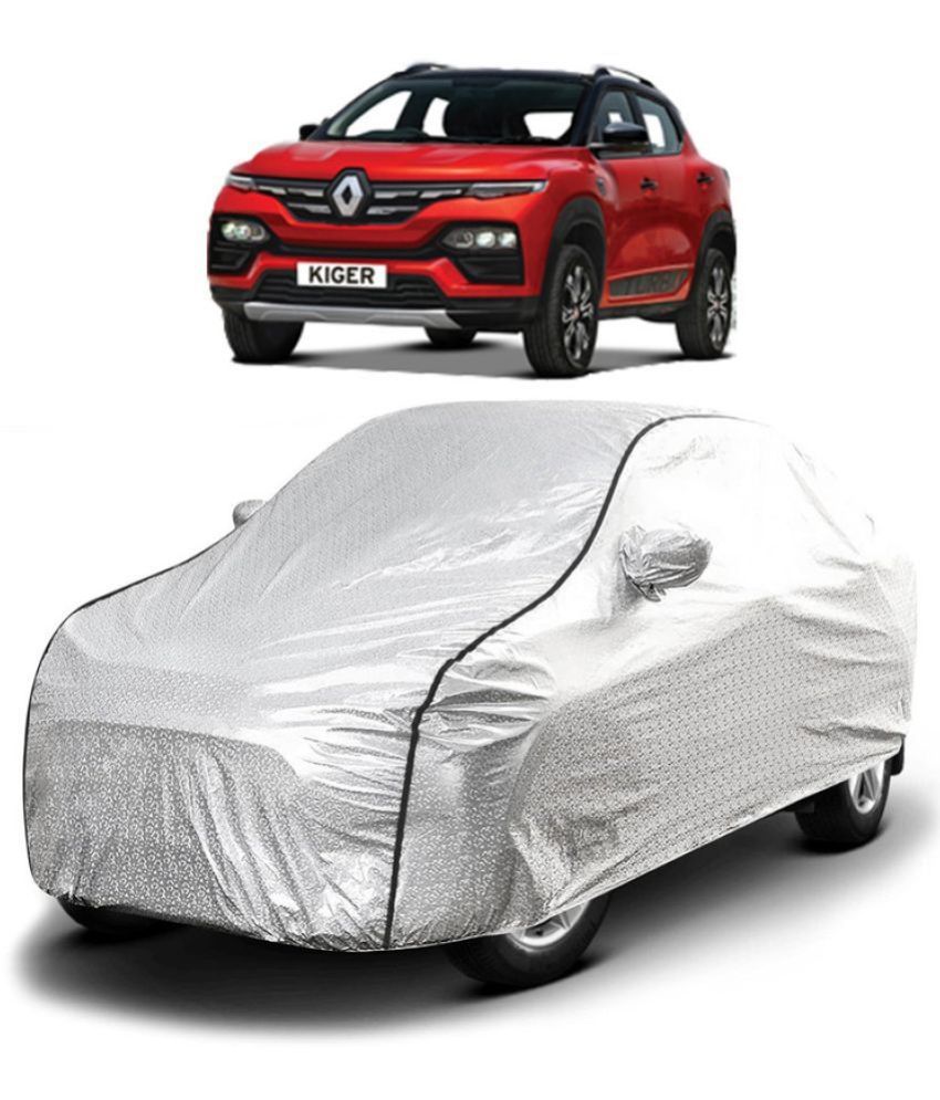     			GOLDKARTZ Car Body Cover for Renault All Car Models With Mirror Pocket ( Pack of 1 ) , Silver