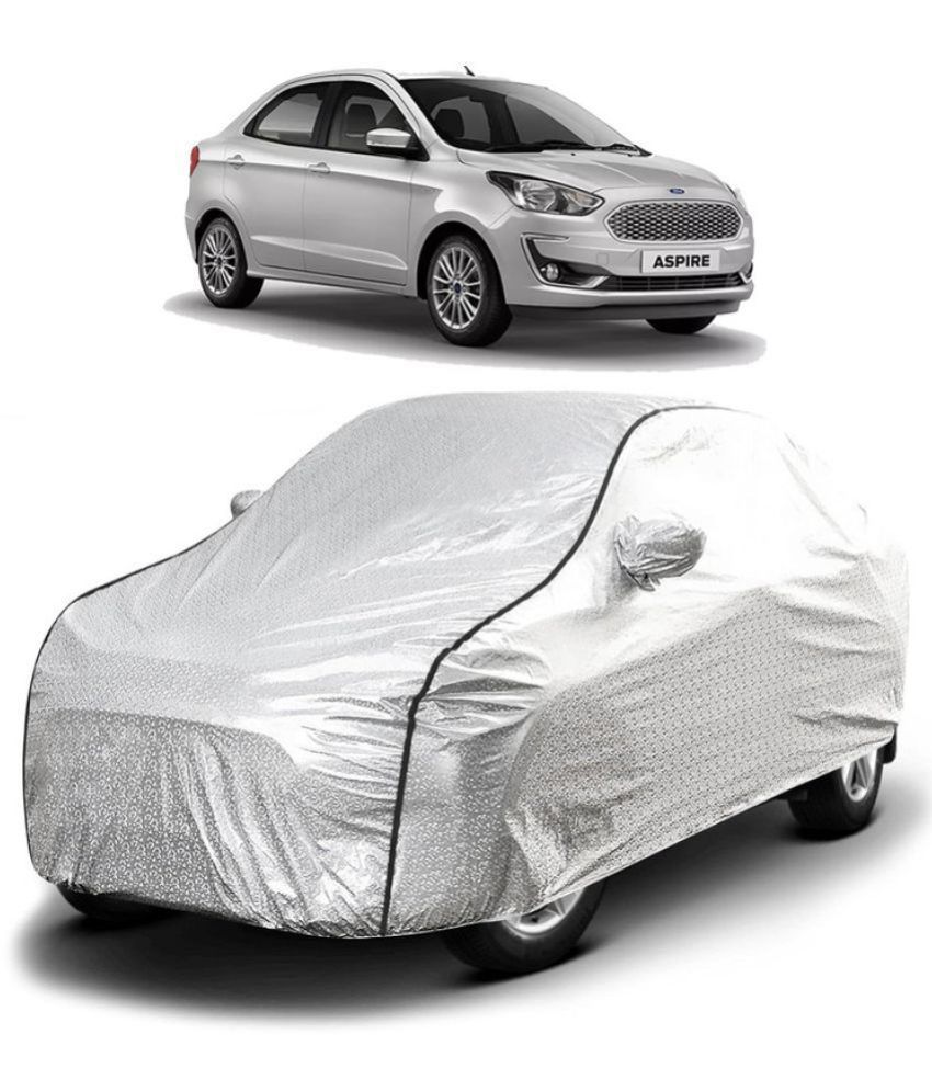     			GOLDKARTZ Car Body Cover for Ford Figo Aspire With Mirror Pocket ( Pack of 1 ) , Silver