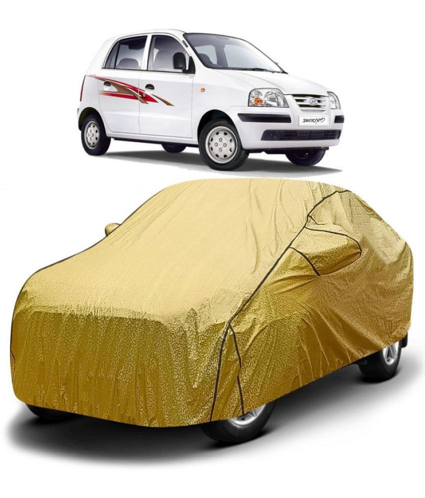     			GOLDKARTZ Car Body Cover for Hyundai Santro Xing With Mirror Pocket ( Pack of 1 ) , Golden