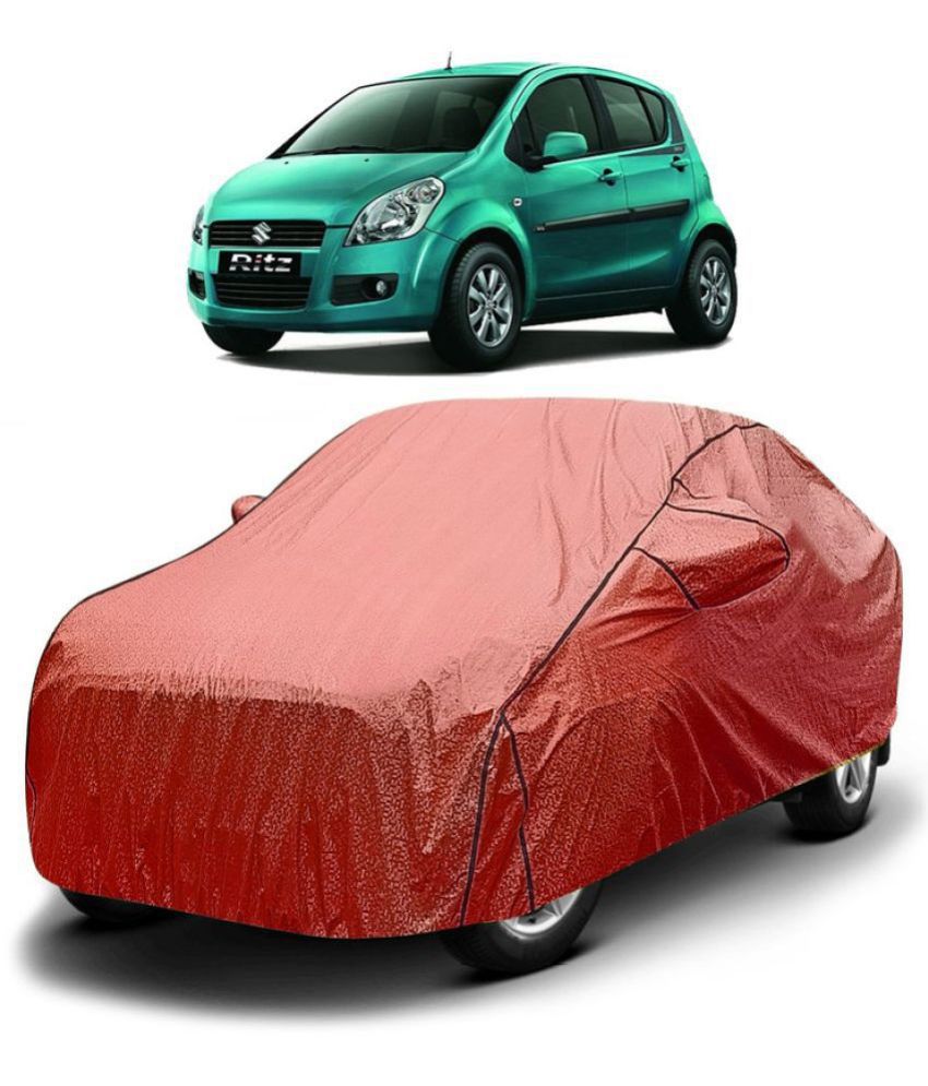     			GOLDKARTZ Car Body Cover for Maruti Suzuki Ritz With Mirror Pocket ( Pack of 1 ) , Red