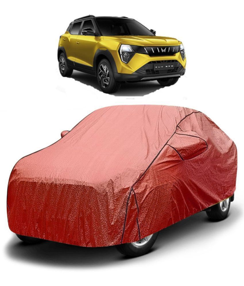     			GOLDKARTZ Car Body Cover for Mahindra XUV300 With Mirror Pocket ( Pack of 1 ) , Red