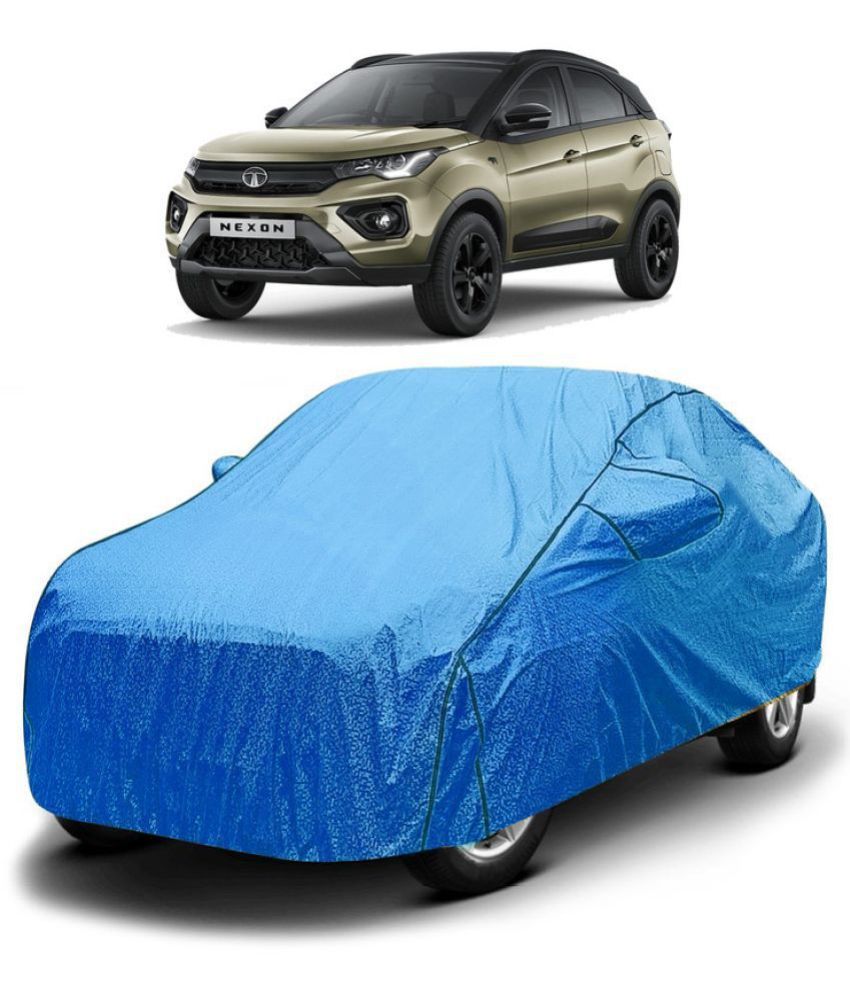     			GOLDKARTZ Car Body Cover for Tata Nexon With Mirror Pocket ( Pack of 1 ) , Blue