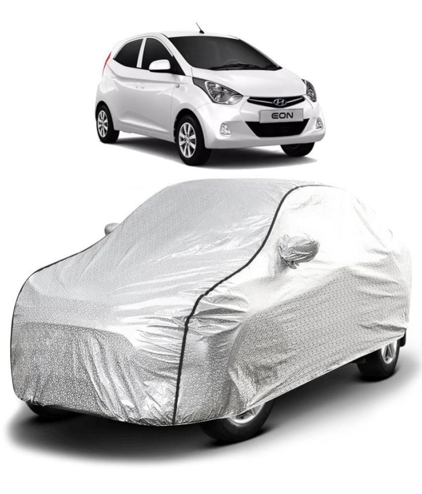     			GOLDKARTZ Car Body Cover for Hyundai Eon With Mirror Pocket ( Pack of 1 ) , Silver