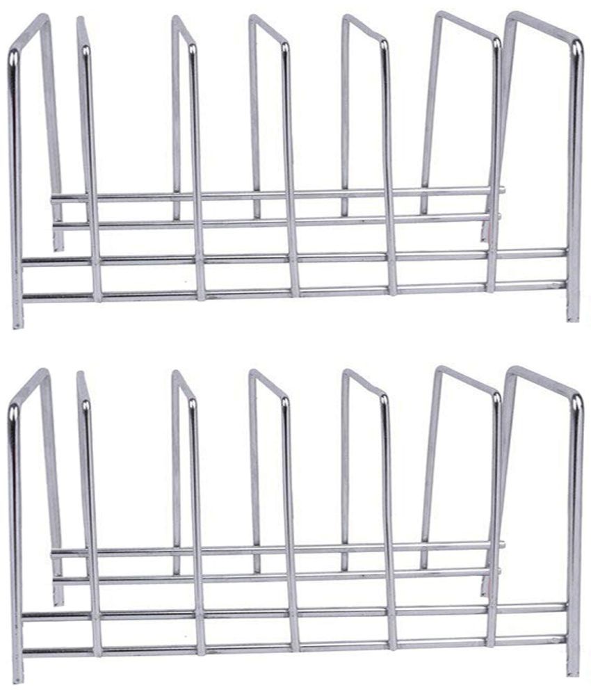     			OC9 Silver Stainless Steel Storage Racks ( Pack of 2 )