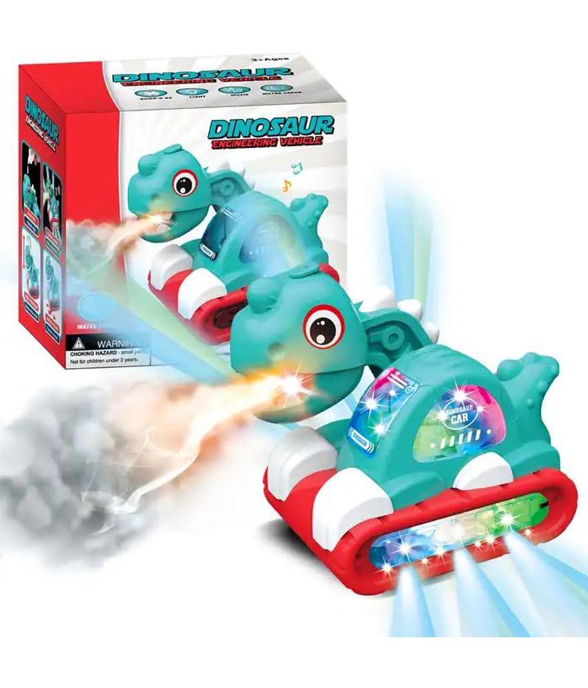     			TOY DEKHO Dinosaur Engineering  Smoke Spray Vehicle Toy for Kids Light & Music  Vehicle For 3+ Years Girls & Boys Water Vapour  Water Vapour Excavator Toy For  Early Development Light & Music , Bump & Go Action Dinosaur Engineering Vehicle .