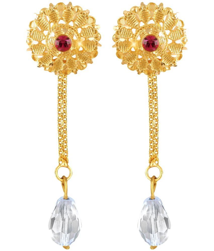     			Vighnaharta Golden Drop Earrings ( Pack of 1 )