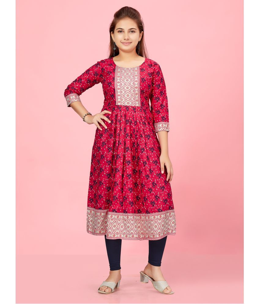     			Aarika Girls Cotton Kurti ( Pack of 1 , Pink )