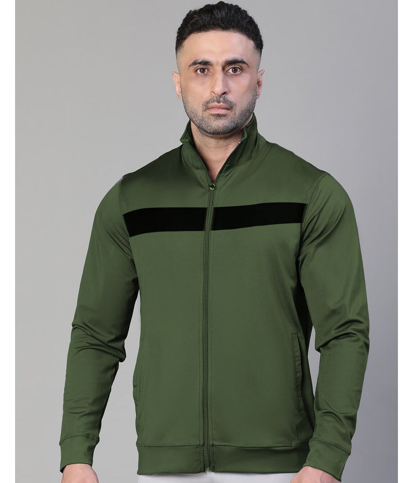     			Crastic Polyester Men's Casual Jacket - Green ( Pack of 1 )