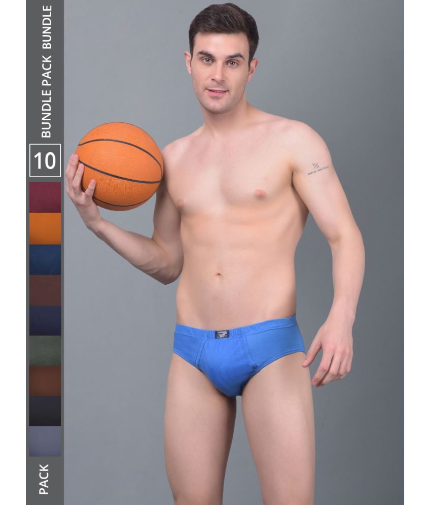     			Pack of 10 Dollar Multicolor MLHBR-01-S-AST-PO10 Cotton Men's Briefs