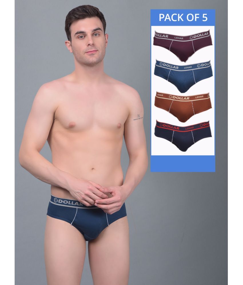     			Pack of 5 Dollar Multicolor MLHBR-02-AST4-PO5 Cotton Men's Briefs