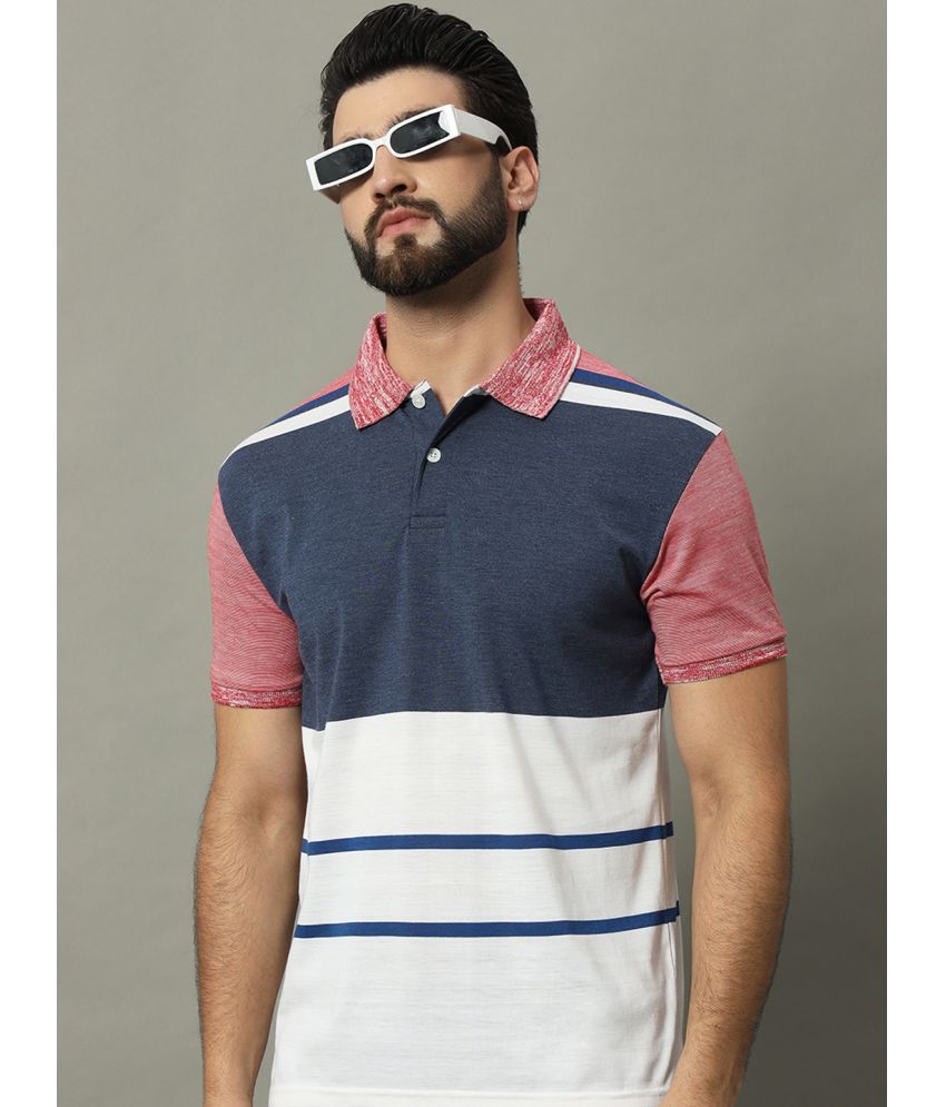     			GET GOLF Pack of 1 Cotton Blend Regular Fit Striped Half Sleeves Men's Polo T Shirt ( Multicolor )