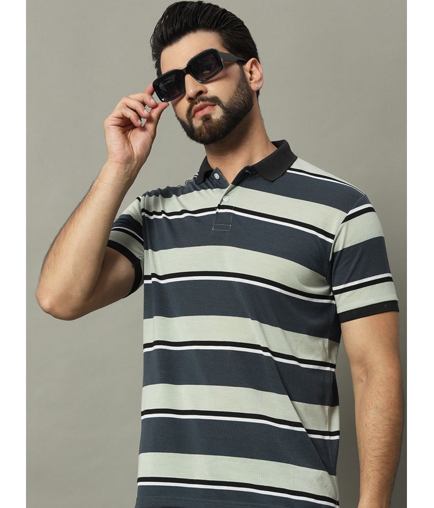     			GET GOLF Cotton Blend Regular Fit Striped Half Sleeves Men's Polo T Shirt - Multicolor ( Pack of 1 )