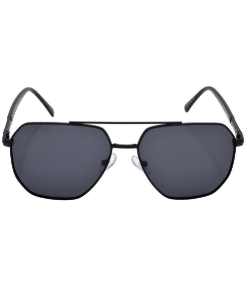     			Hrinkar Black Geometric Sunglasses ( Pack of 1 )