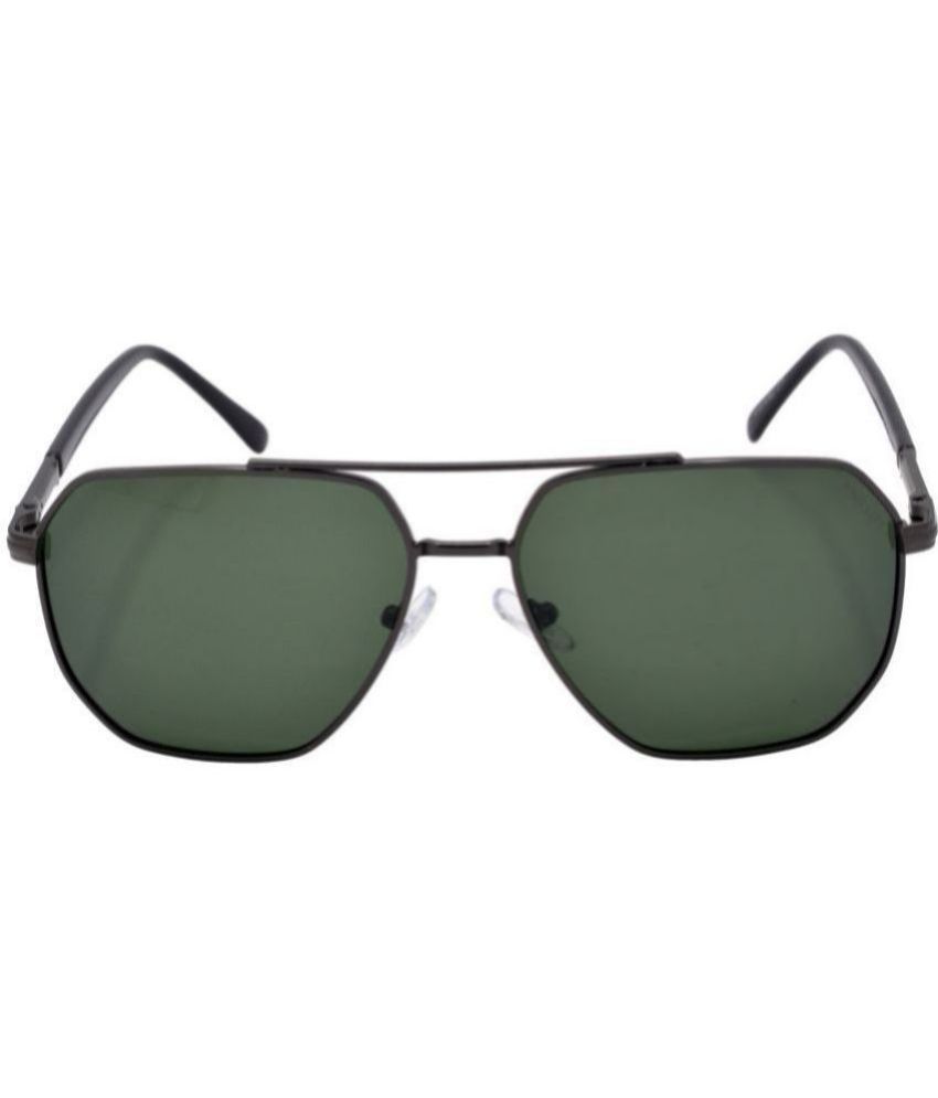     			Hrinkar Black Geometric Sunglasses ( Pack of 1 )