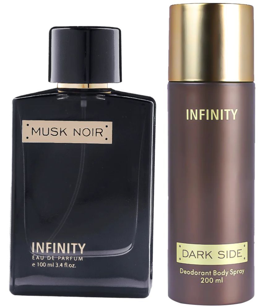     			Infinity Musk Noir 100ML EDP Long Lasting Perfume & Dark Side 200ML Deodorant Body Spray Gift Set Pack of 2