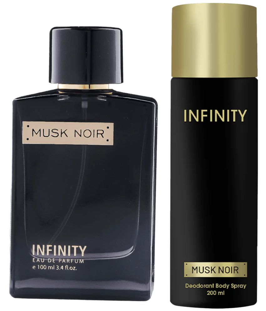     			Infinity Musk Noir 100ML EDP Long Lasting Perfume & Musk Noir 200ML Deodorant Body Spray Gift Set Pack of 2