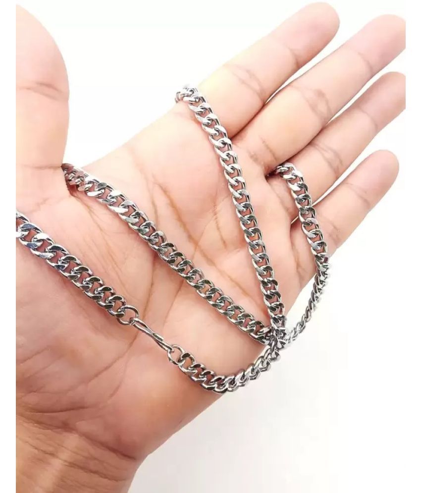     			Thrillz Silver Plated Stainless Steel Chain ( Pack of 1 )