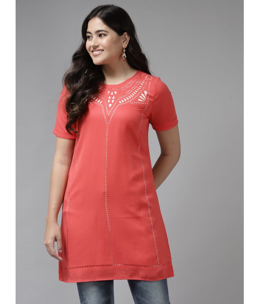     			Aarika Red Georgette Women's Regular Top ( Pack of 1 )