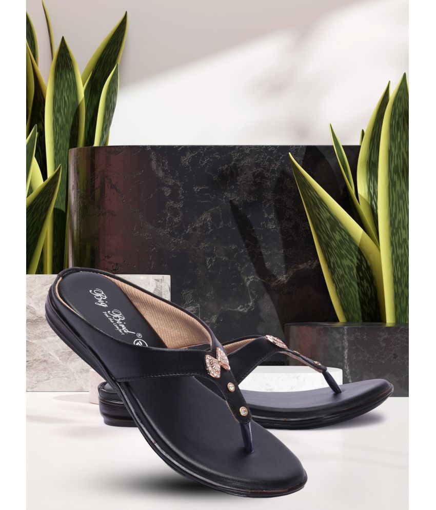     			BIG BIRD Black Women's Flats