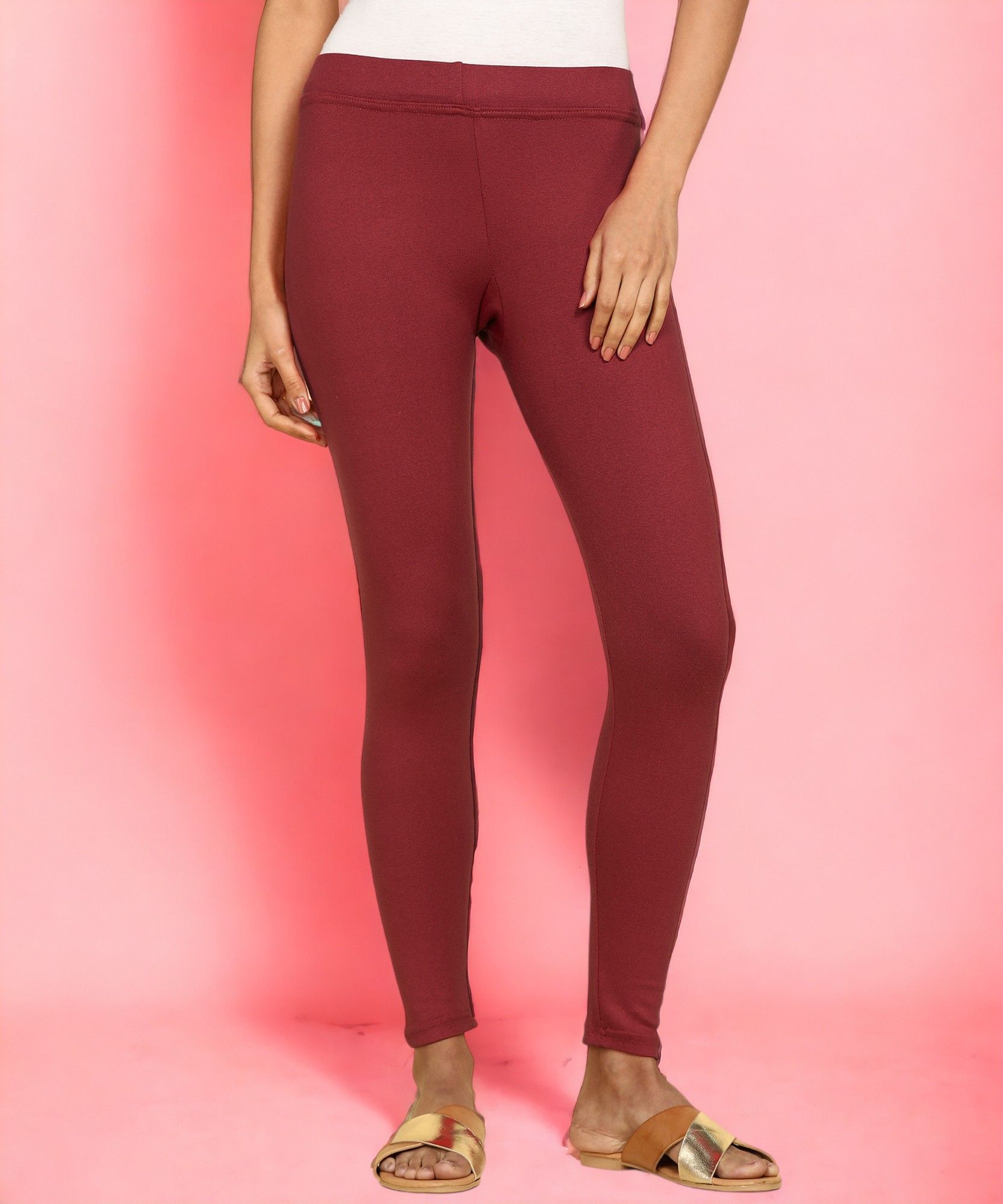     			Colorscube - Maroon Cotton Women's Leggings ( Pack of 1 )