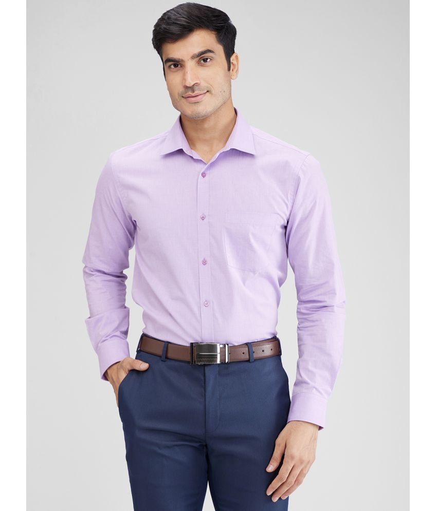     			Park Avenue Cotton Blend Slim Fit Full Sleeves Men's Formal Shirt - Purple ( Pack of 1 )