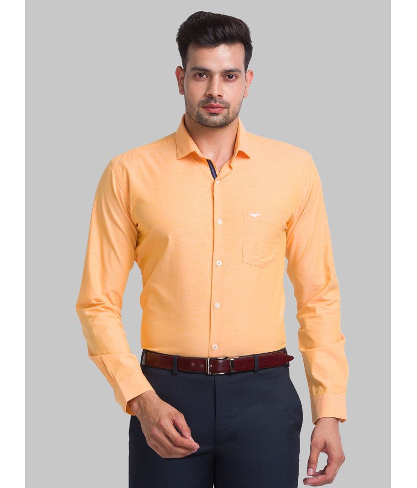     			Park Avenue Lycra Slim Fit Full Sleeves Men's Formal Shirt - Orange ( Pack of 1 )