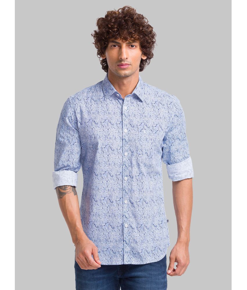     			Parx 100% Cotton Slim Fit Printed Full Sleeves Men's Casual Shirt - Blue ( Pack of 1 )