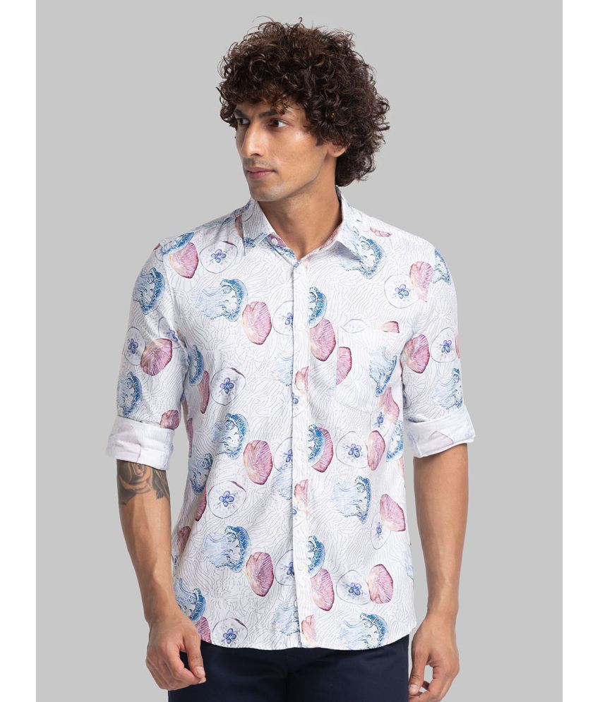     			Parx Cotton Blend Slim Fit Printed Full Sleeves Men's Casual Shirt - White ( Pack of 1 )